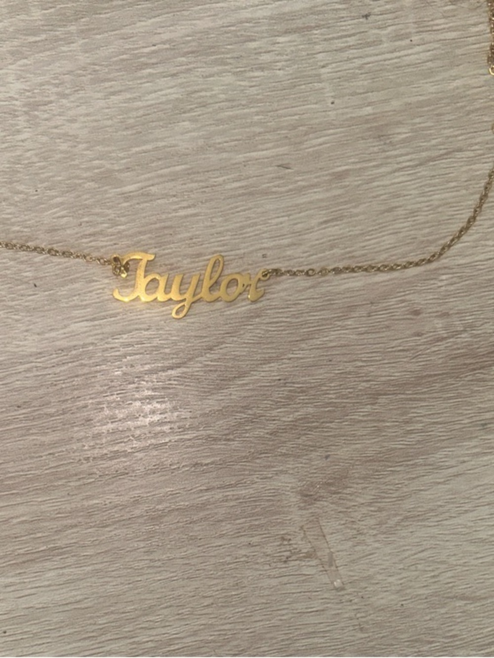 Gold Script Name Necklace - Taylor